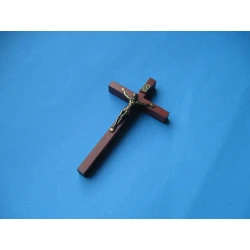 Krzyż drewniany ciemny brąz 12,5 cm